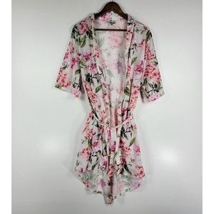 Show Me Your Mumu Floral Lightweight Short Sleeve Robe Womens One Size